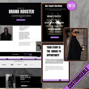 Agency Wix Website Template, Premium Wix Website Template, Wix Website Template, Agency Website, Wix Website Design.