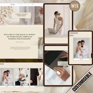 Wix Photography Website Template, Dark Photography Website, Dark Theme Wix Website Template, Minimalist Wix Website Template