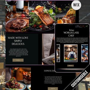 Sitio web de restaurante Wix, sitio de restaurante moderno, plantilla de Wix para restaurante, plantilla de sitio web Resita, diseño de restaurante.