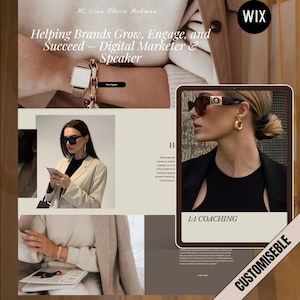 Coaching Website Template, Life Coach Wix Website, Wix Coach Web Design, Wix Template Coach, Life Coach Website Sales Page Template