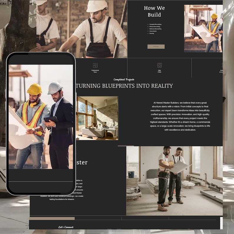 Construction Company Wix Website, Premium Construction Business, Home