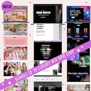 Bundle of 10 Wix website Templates Bundle, Wix Website Template, Website Templates Bundle.