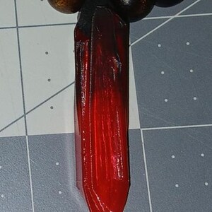 Collar de cristales Kyber con sable de luz de sombras inspirado en Star Wars, multicolor, impreso en 3D Red