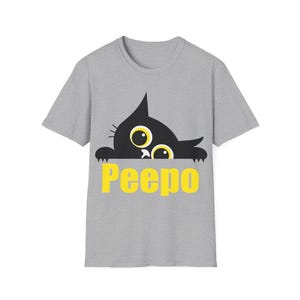 Playful Cat "Peepo" T-Shirt, Unisex Tee, Cat Lover Gift, Cute Kitty Shirt, Cheeky Kitten top