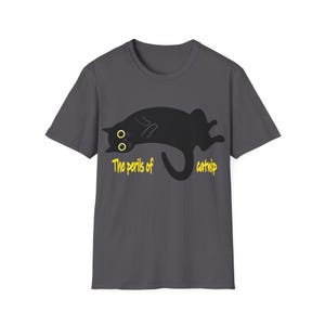 Funny Cartoon Cat Unisex Softstyle T-Shirt, Gift for Cat Lovers, Rolling Cat Tee, Present For Cat Mum or Dad