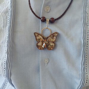 Wooden Pendant: Butterfly