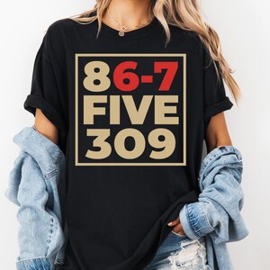 Retro 80s T-Shirt – 867 Five 309 Tee, funny vintage song reference Gift