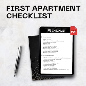 First Apartment Checklist | Printable Moving Essentials | New Apartment Must-Haves | PDF Instant Download