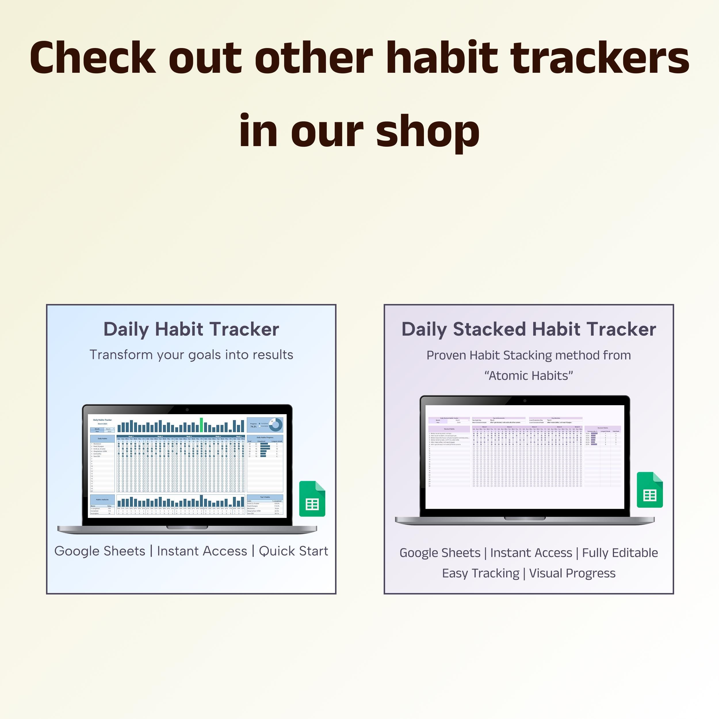 Printable Habit Tracker: Daily, Weekly, Monthly Layouts (A4 & Letter ...