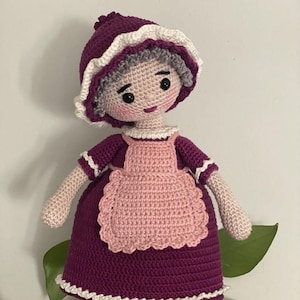 Grandma Crochet Doll Pattern Granny Amigurumi English