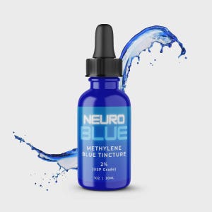 Neuro Blue 2% Methylene Blue Tincture (30ml/1oz) - Made in USA, USP-Grade for Mental Clarity, Sustained Energy & Cellular Health
