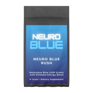 Neuro Blue Rush Methylene Blue Capsules (Methylene Blue + Ultimate Energy Blend) - 6 Count