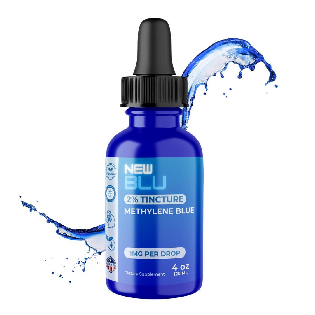 New Blu 2% Methylene Blue Tincture (120ml/4oz) - Made in USA, Usp-grade ...