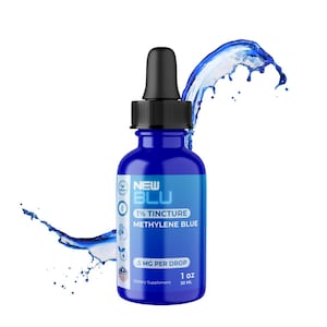 Nowa nalewka Blu 1% błękitu metylenowego (30 ml/1 uncja) – wyprodukowana w USA, o jakości USP, zapewniająca jasność umysłu, długotrwałą energię i zdrowie komórek