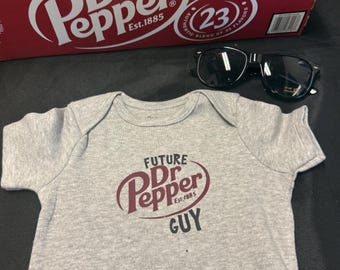 Future Dr Pepper baby boy onesie