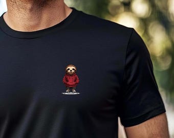 Cute minimalist streetwear sloth t-shirt