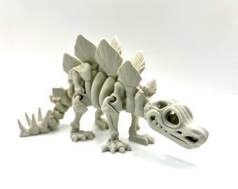 Articulated Stegosaurus Skeleton | Dinosaur Skeleton | Flexible Fidget | 3D Printed Flexi | Fossil