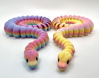 3D Printed Ball Python: Articulated Fidget Snake | Multiple Colors