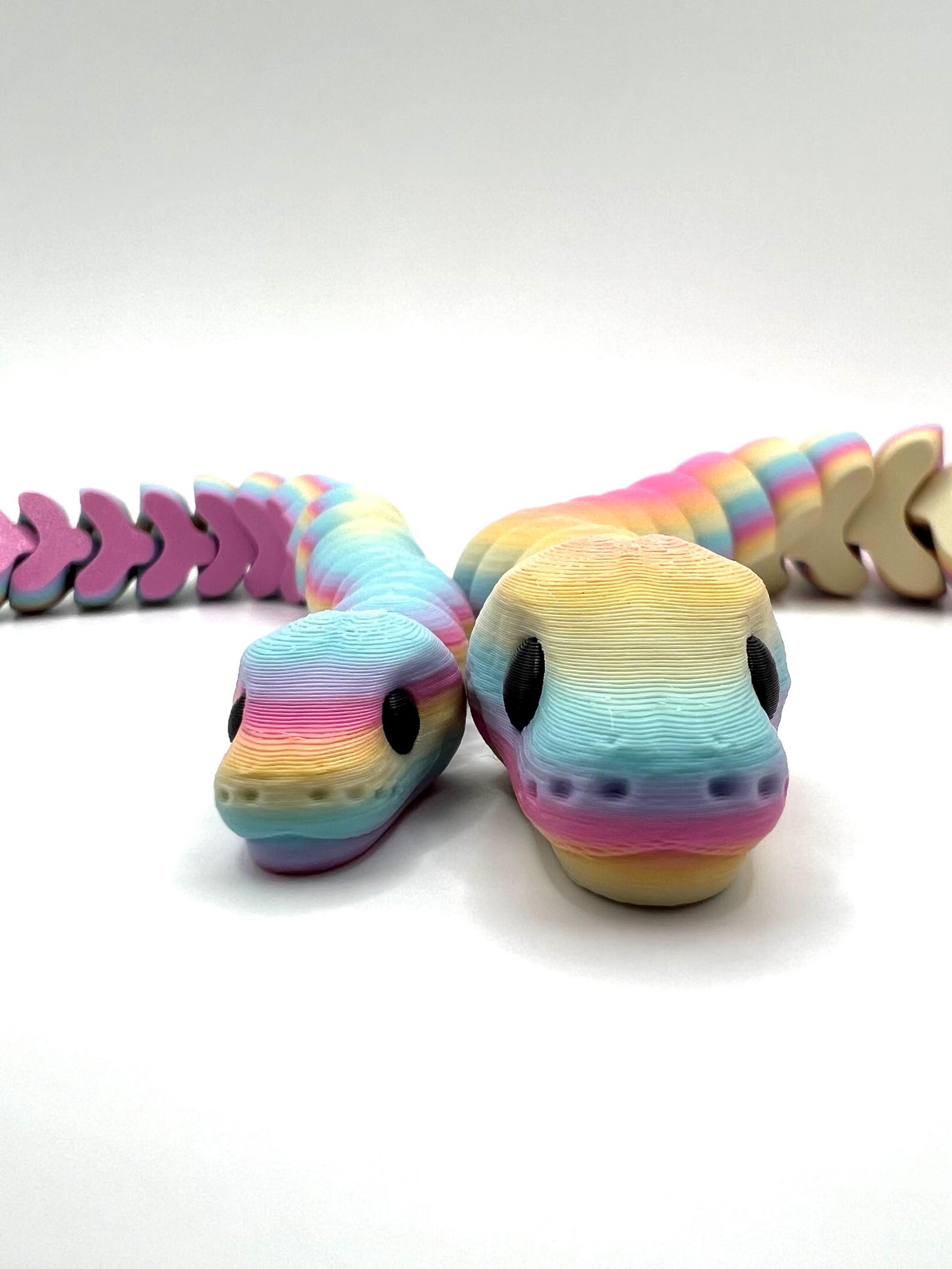 3D Printed Rainbow Ball Python: Articulated Fidget Snake - Etsy