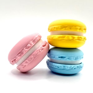 Macaron Fidget Clicker | Small Dessert Model | Stress Relief | Desk | Display | Decor | Collectible | 1.75 inches