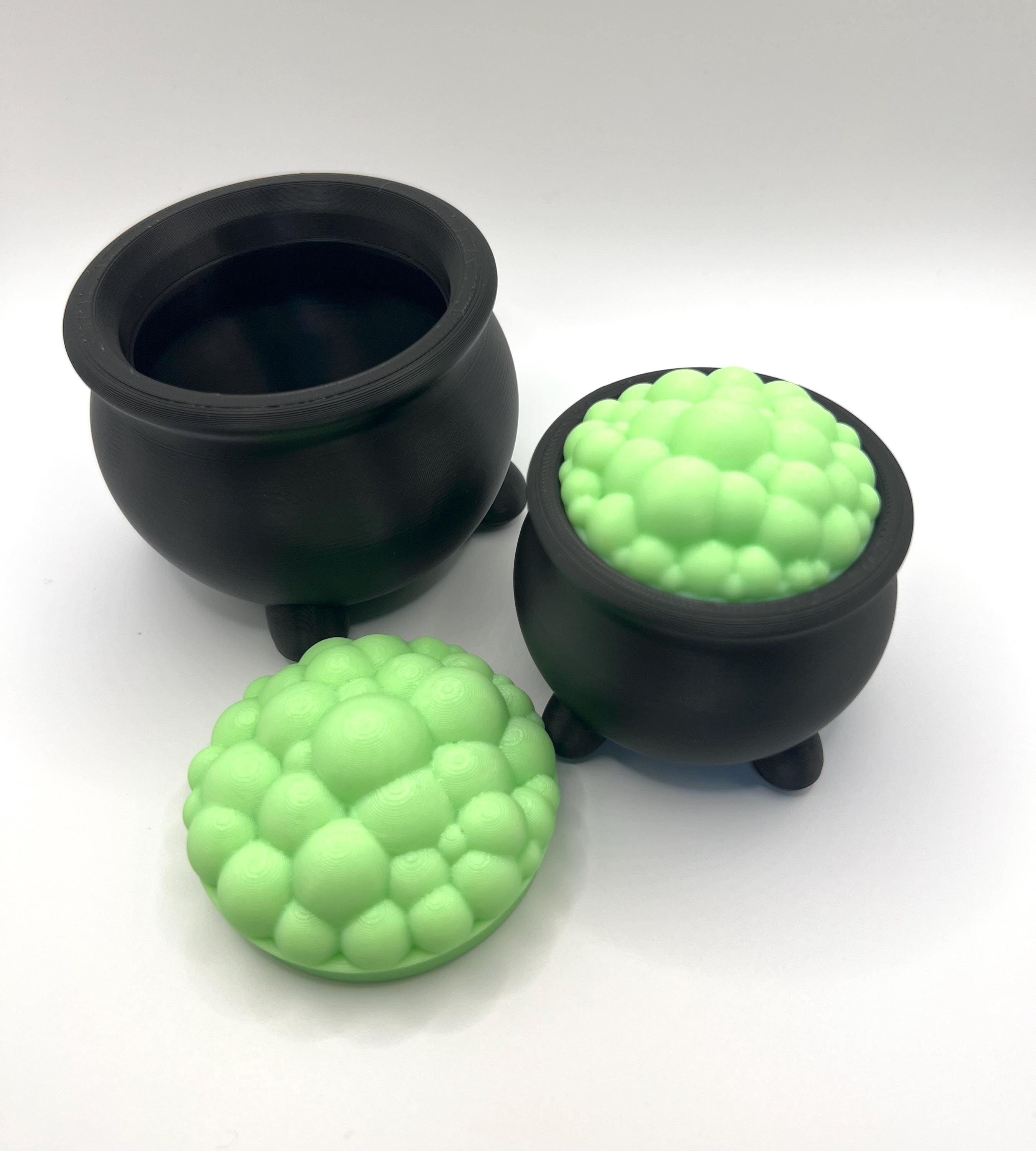 3D Printed Cauldron Container | Halloween Decor | Glow in the Dark - Etsy