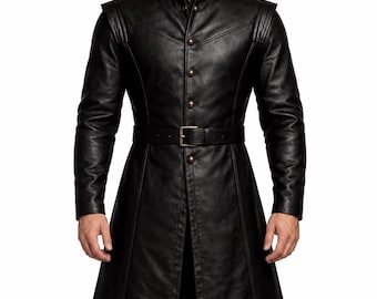 Men's Medieval Leather Tunic, Renaissance Faire LARP Costume