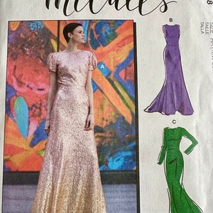 chadwicks evening dresses 80s Asymmetrical Bodice Blouson Dress Evening Gown w/ Many Variations –  Vintage Fashion Library