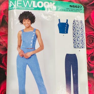 Uncut Skirt, Top and Pants Pattern-NewLook #6627