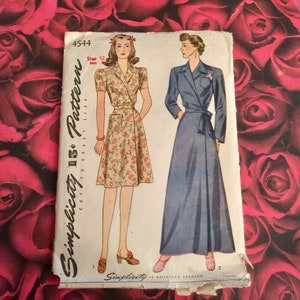 1940's House Dress Pattern-Simplicity #4544