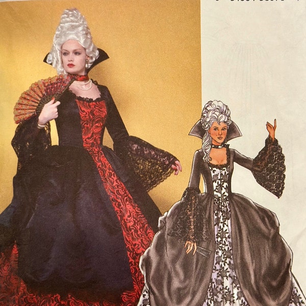 Uncut French Colonial Renaissance Marie Antoinette Royalty Gothic Costume Sewing Pattern-Butterick 4315