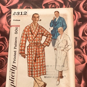 1950’s Uncut Simplicity Mens Pattern #2312