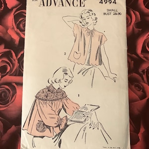 1940’s Original Bed Jacket Pattern- #4994 Advance