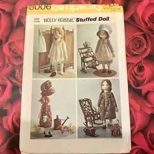 1970’s Holly Hobbie Doll Pattern-Uncut Simplicity-6006