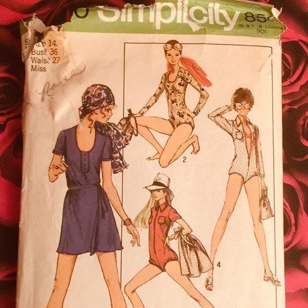 70's  Body-suit Pattern-Simplicity #8880