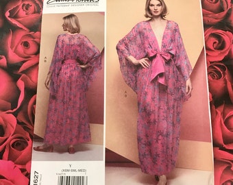 Uncut vogue sewing pattern 1627 Zandra Rhodes Special Occasion Pullover Kimono Loose-Fitting Dress size xs-s-m l-xl FF