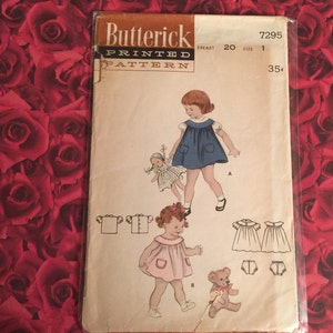 1940&#39;s Toddler Jumpsuit Sewing Pattern- Butterick #7295