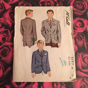 1940&#39;s Boys Suit McCalls 5197