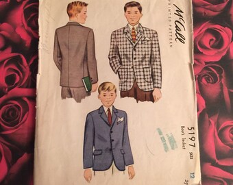 1940's Boys Suit McCalls 5197