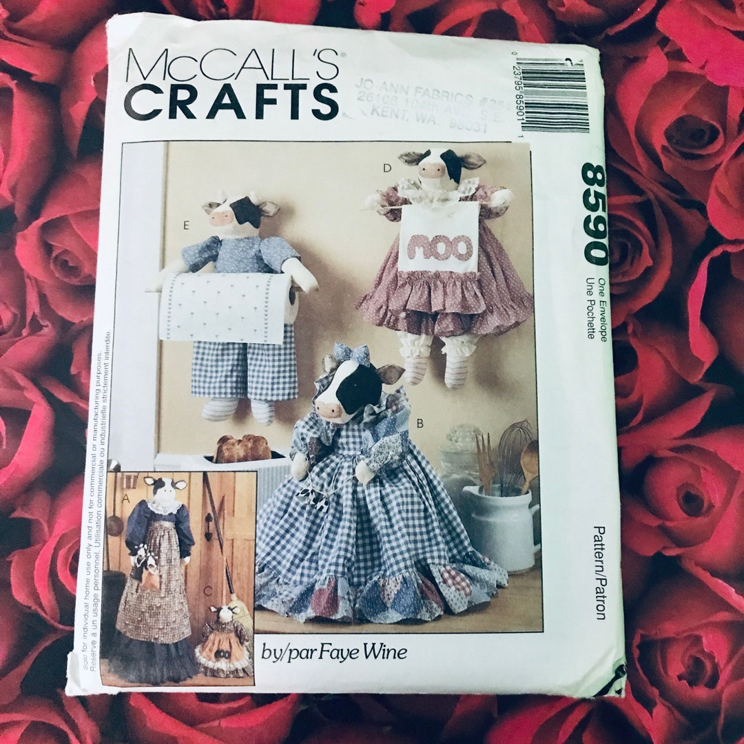 Uncut Cow Kitchen Accessories Pattern Mccalls 8590 - Etsy