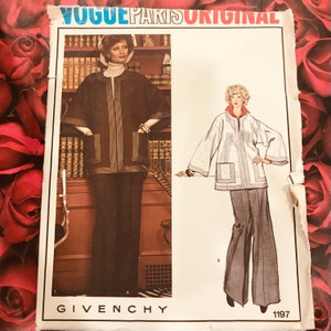 Vintage Givenchy Top and Pants Pattern- Vogue #1197