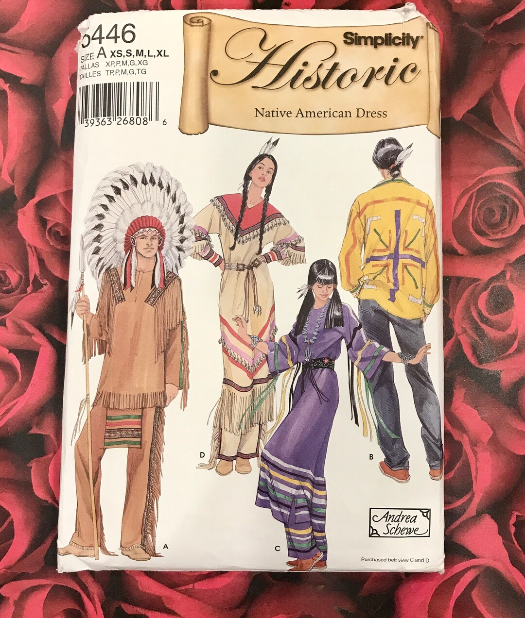 Uncut Native American Historic Clothing Pattern-simplicity 5446 - Etsy