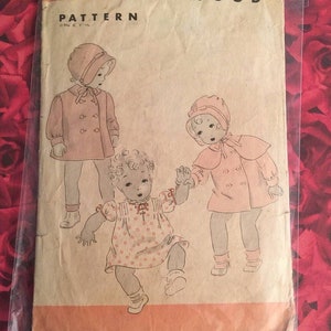 1930&#39;s Dress, Coat and Bonnet Sewing Pattern- Hollywood #967