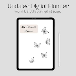 Simple 2025 Weekly Monthly Digital Planner, Goodnotes Ipad and Android Weekly Planner, Notability Minimal Planner