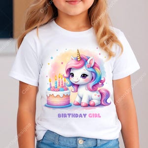 ユニコーンの誕生日ファッションプリントクリップアートかわいい漫画3Dユニコーンキャラクター。人工知能。ユニコーンの誕生日パーツPng誕生日の女の子