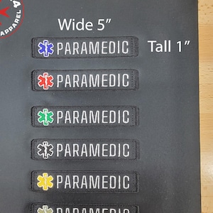 1 st. Star of Life PARAMEDIC-patch medische EMT EMS-medische ambulance naai op opstrijkbaar of haak-en-haak bevestiging 5&quot; x 1&quot;
