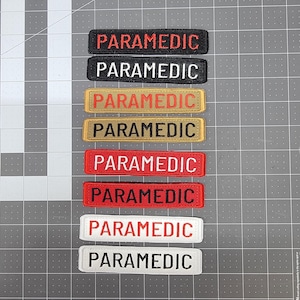 Paramedicuspatch, medic Paramedic, EMS, EMT, Rescue Safety Medisch opstrijkbaar of haak-/haakstijl 1 x 5 inch