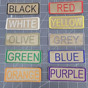 Personalized Name Tape Badge Patch With Sew On Backing,Khaki Color Twill Name Tag