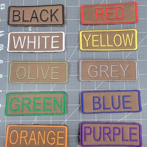 Personalized Name Tape Badge Patch With Sew On Backing, Coyote Brown Cordura Name Tag