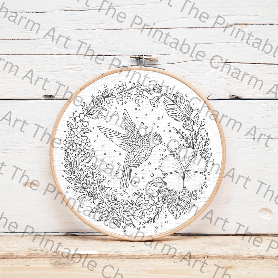Large Hummingbird Pattern Hummingbird Hand Embroidery Pattern: Spring Bird Design (PDF) - Etsy