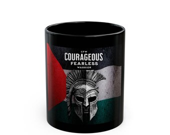 Courageous Fearless Warrior Coffee Mug – Inspirational Motivational Gift for Brave Men and Women, Perfect for Spiritual Journey